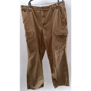 Duluth Men's 44x34 Heavy‎ Cargo Pocket Carpenter Pants Canvas Brown